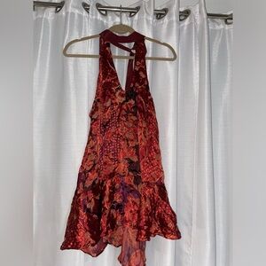 Free People: Bohemian Choker Open Back Lady Love Printed Tunic